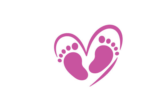 Heart with Baby Feet