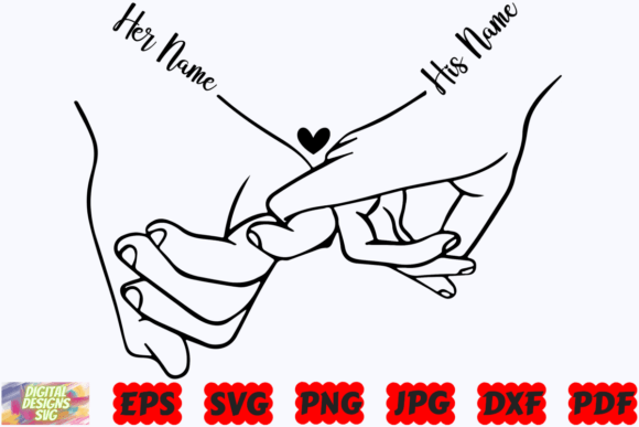 Holding Hands SVG | Couple Hands SVG