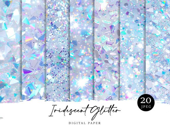 Iridescent Glitter Digital Paper