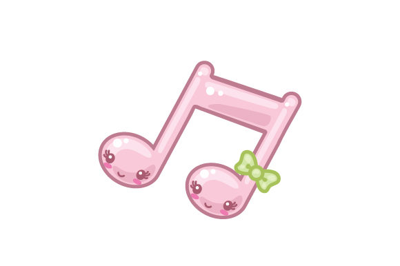 Kawaii-style Joined Music Note