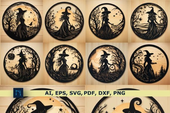 Laser Cut Halloween Witch SVG Bundle