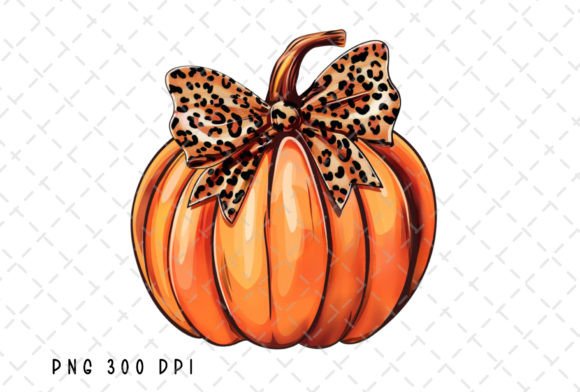 Leopard Coquette Bow Pumpkin Halloween