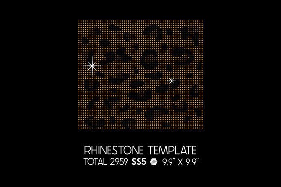 Leopard Print Rhinestone Tumbler Wrap Template, Straight 20 Oz