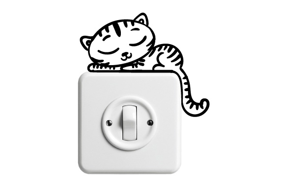 Light Switch Sticker Design Cat