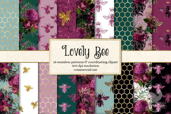 Lovely Bee Digital Paper