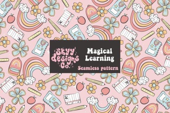 Magical Learning School Seamless Pattern