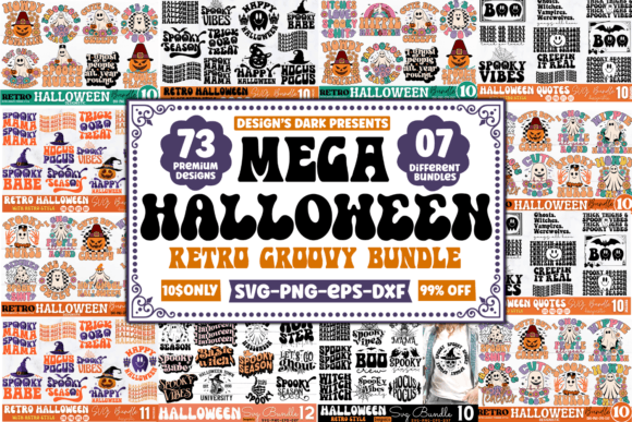 Mega Retro Halloween SVG Bundle