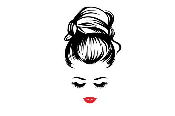 Messy Bun, Eyelashes and Lips