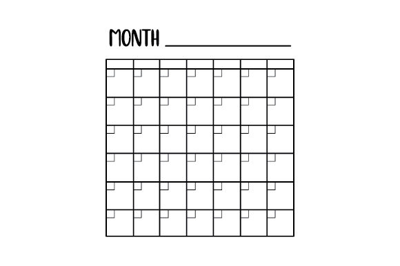 Monthly Calendar Template