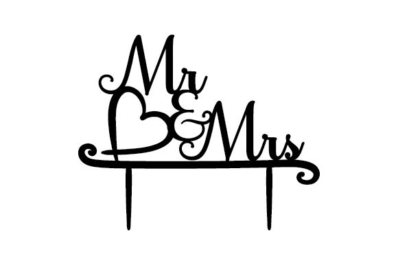 Mr & Mrs Cake Topper