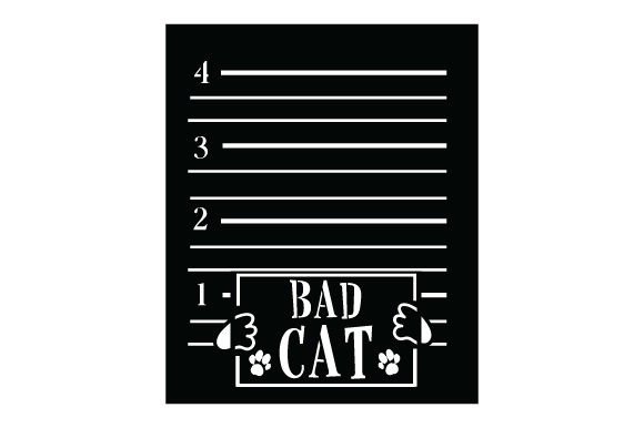 Mugshot Background – Bad Cat, Stencil