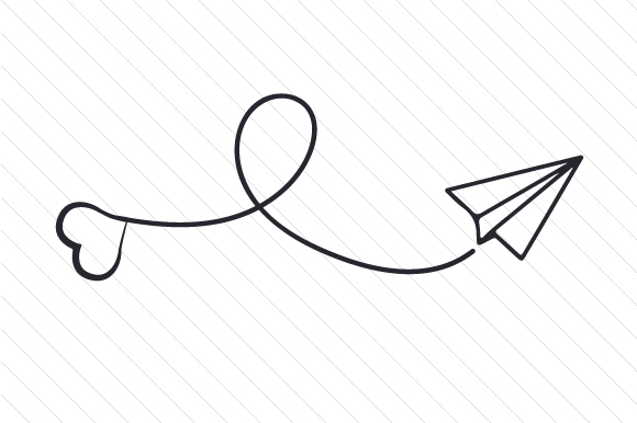 Paper Plane with Heart