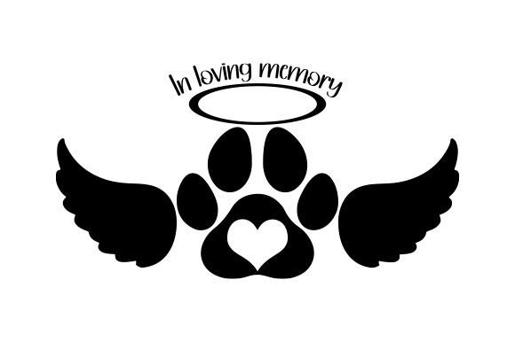 Paw Print with Angel Wings