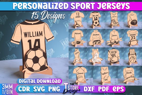 Personalized Sport Jerseys Laser Bundle