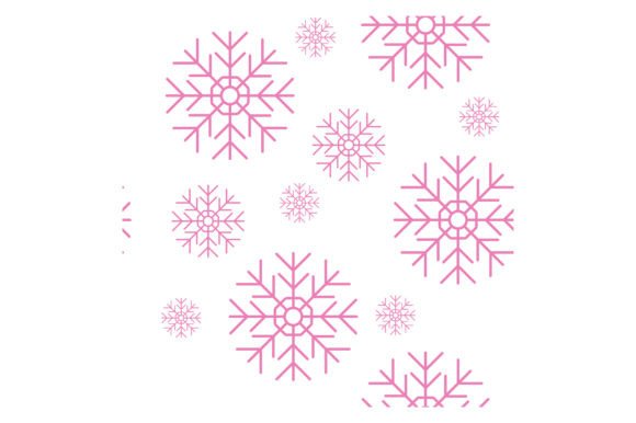 Pink Christmas Snowflakes Seamless Pattern