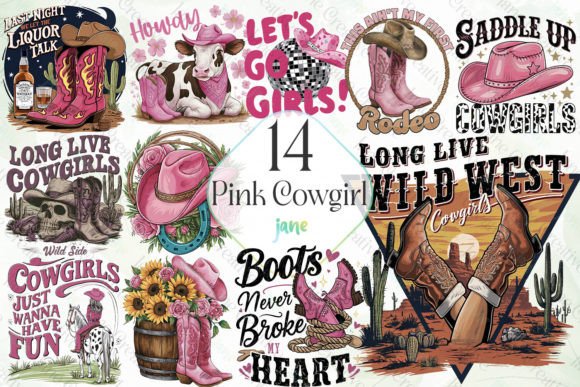Pink Cowgirl Sublimation Bundle