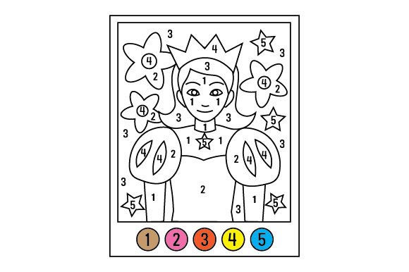 Princess Color by Number