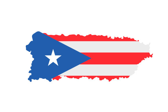 Puerto Rico Flag Silhouette