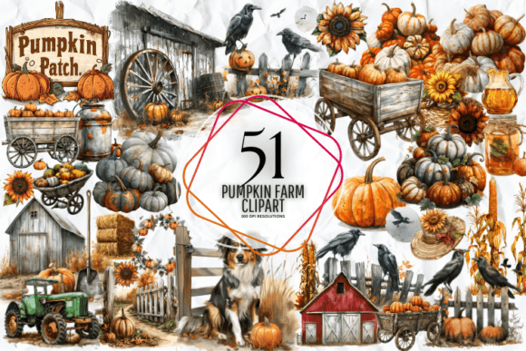 Pumpkin Farm Clipart