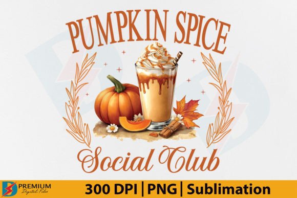 Pumpkin Spice PNG, Halloween Fall Autumn