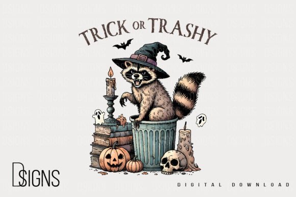 Raccoon Vintage Halloween Png
