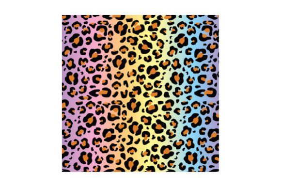 Rainbow Leopard Background, Seamless Pattern