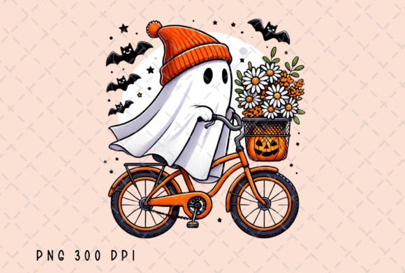 Retro Ghost Halloween Fall Autumn PNG