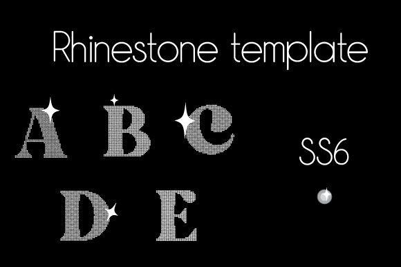 Rhinestone Template Letters a to E Ss6