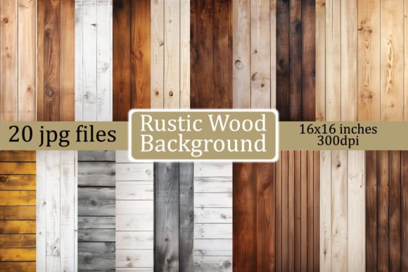 Rustic Wood Background Paper Bundle