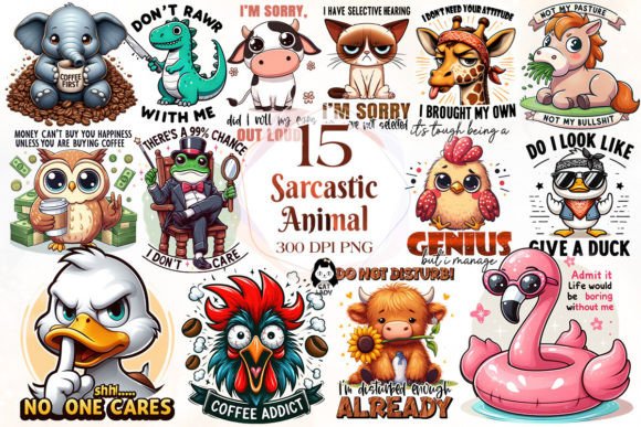 Sarcastic Animal Quotes Sublimation