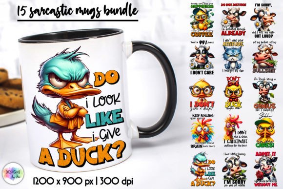 Sarcastic Animals Mug Prints Bundle