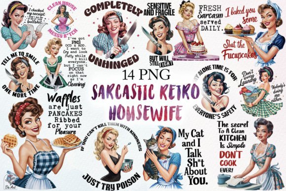 Sarcastic Retro Housewife Sublimation