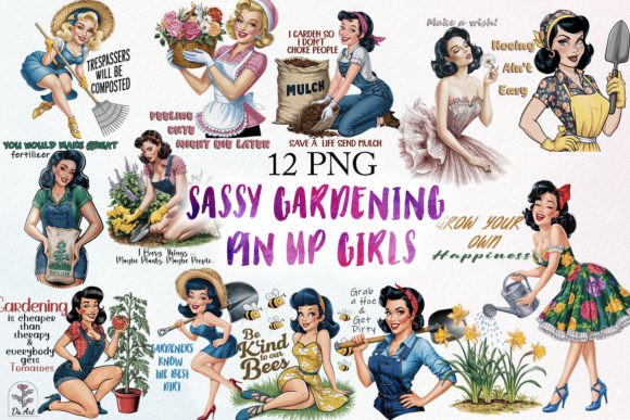 Sassy Gardening Pin-up Girl Sublimation