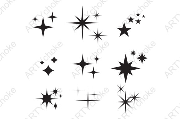 Sparkle Stars. SVG File Ready for Cricut