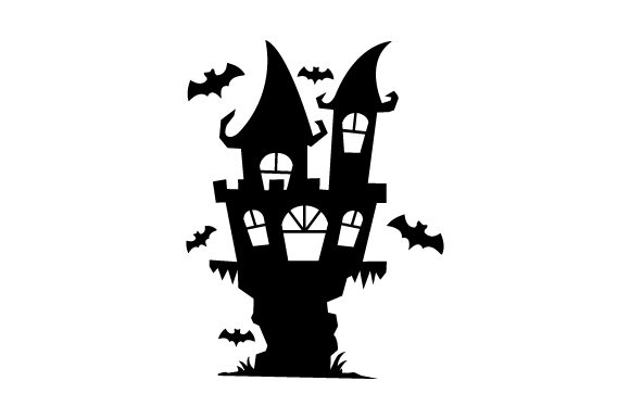 Spooky Castle with Bats – Halloween