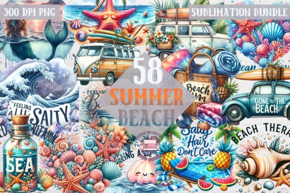 Summer Beach Bundle Sublimation 58 PNG