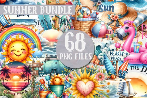 Summer Beach Bundle Sublimation 68 PNG