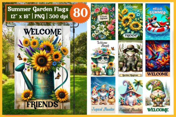 Summer Garden Flag- Garden Flags Bundle