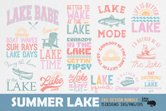 Summer Lake SVG Bundle