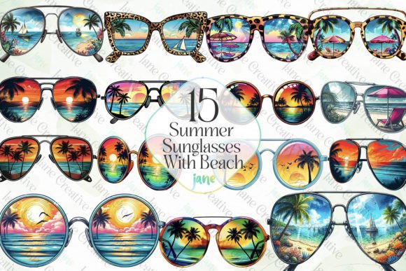 Summer Sunglasses with Beach Sublimation