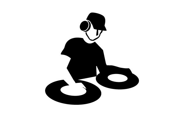 Techno DJ Silhouette
