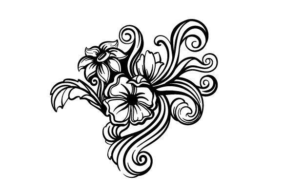 Tooled Leather Floral Print