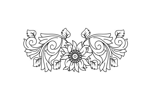 Tooled Leather Style Sunflowers