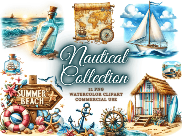 Travel Nautical Clipart – Beach Clipart