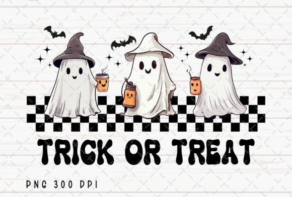 Trick or Treat Ghost Coffee Halloween