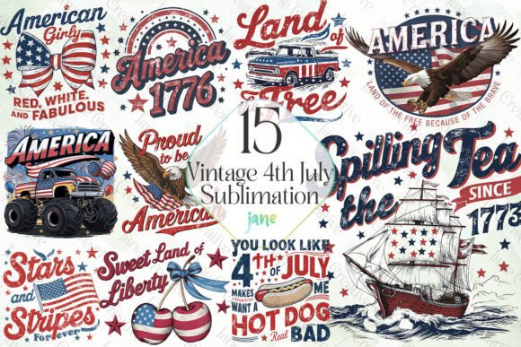 Vintage 4th of July Sublimation Bundle