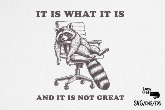Vintage Funny Sarcastic Raccoon SVG