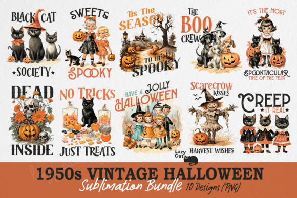 Vintage Halloween Sublimation Bundle