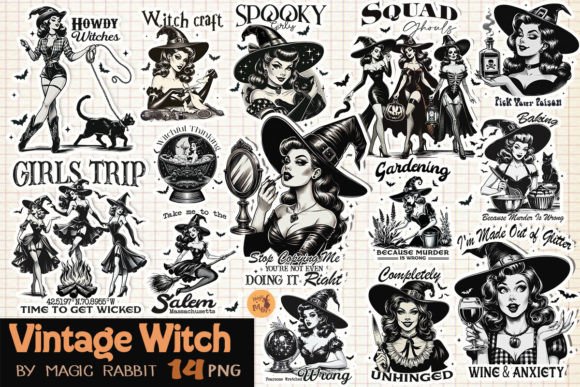 Vintage Witch Bundle Sublimation