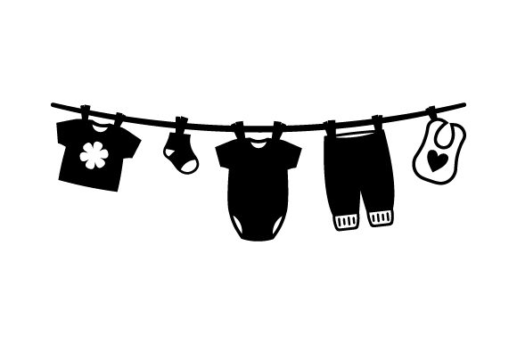 Washing Line with Baby Clothes